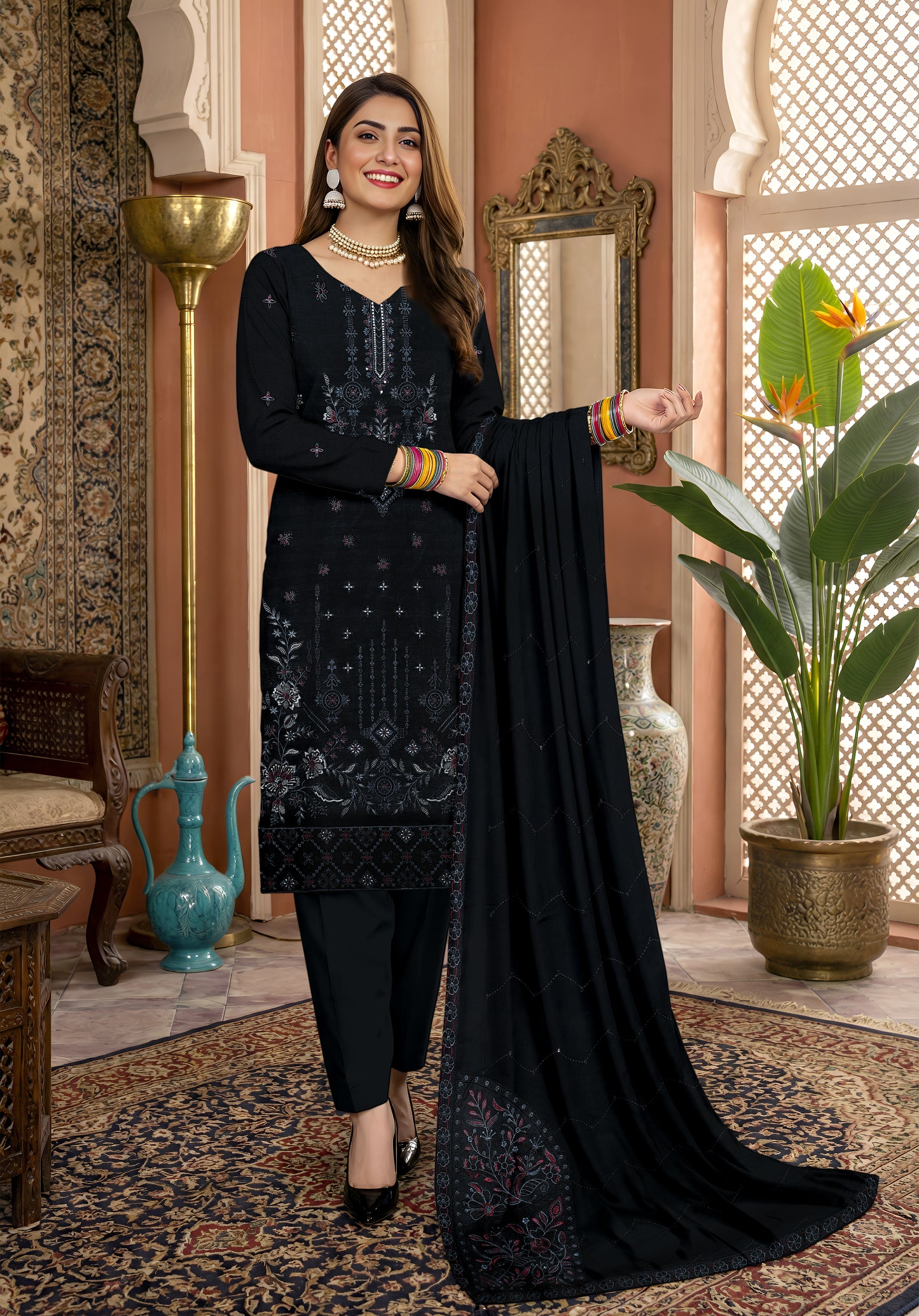 Premium Lawn Bana Dora 3 Pc Embroidered