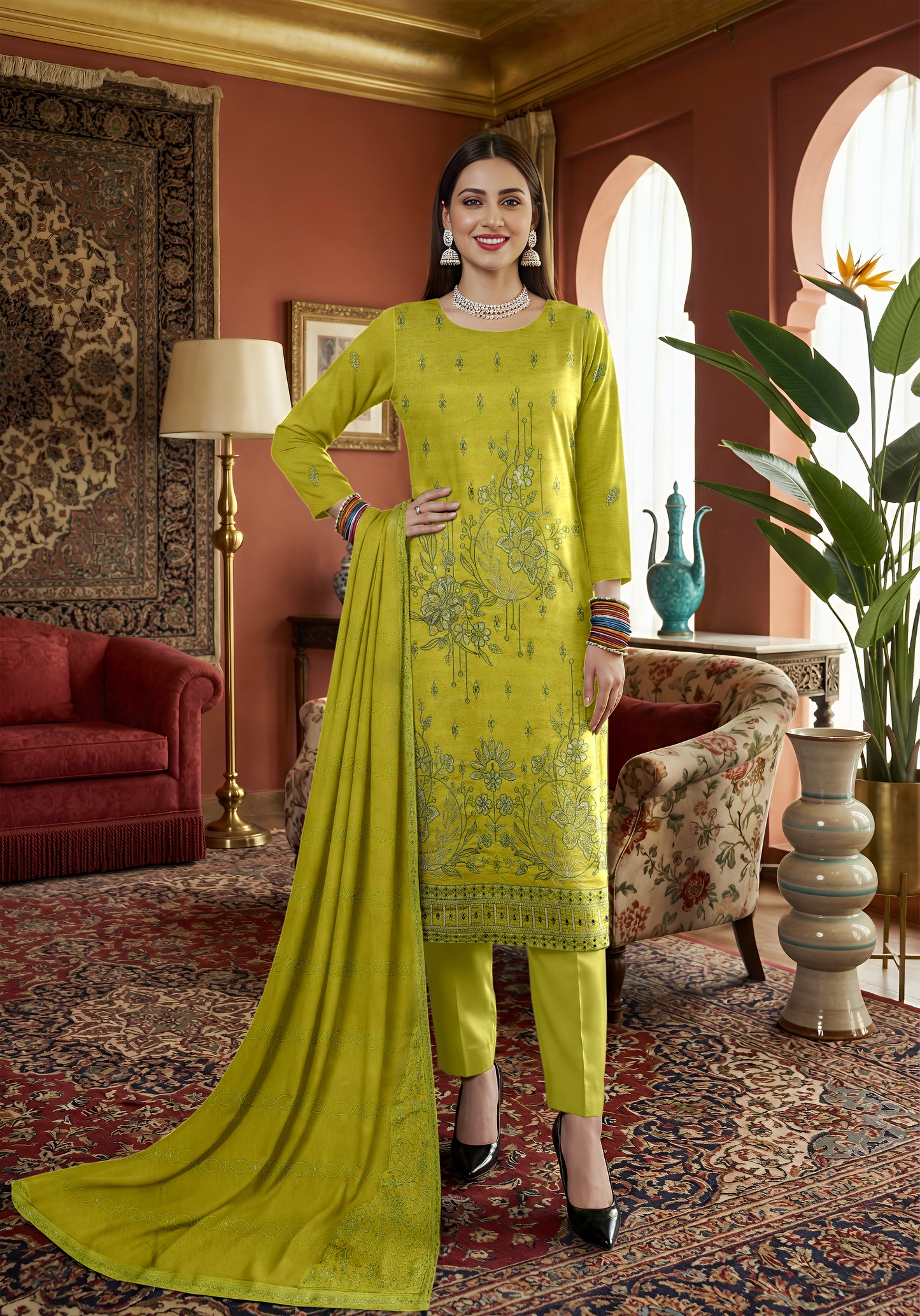 Premium Lawn Bana Dora 3 Pc Embroidere