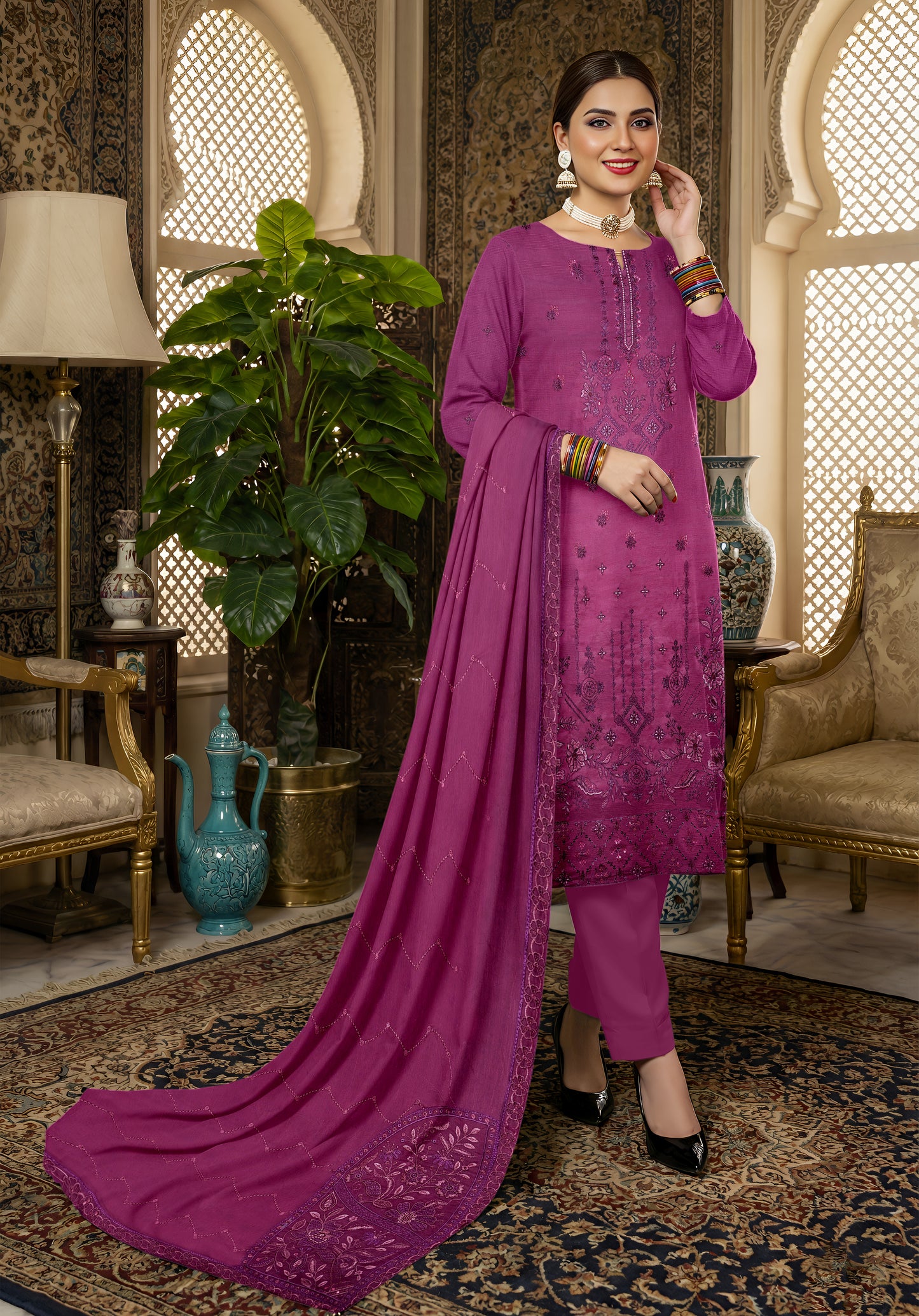 Premium Lawn Bana Dora 3 Pc Embroidere