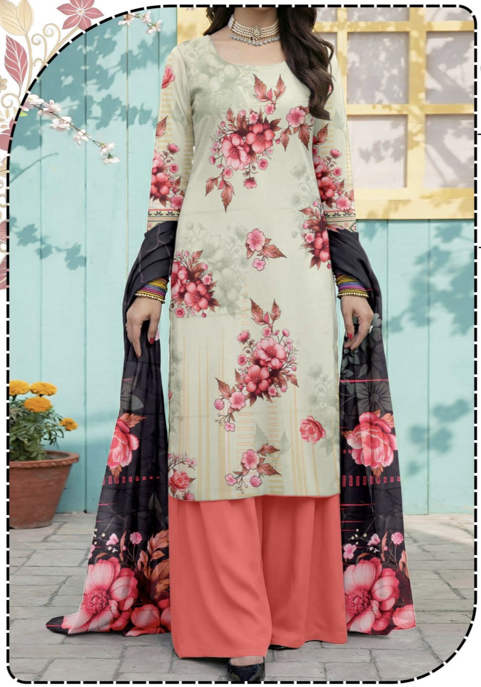 Luxury Resham Dora Bold Print 3P