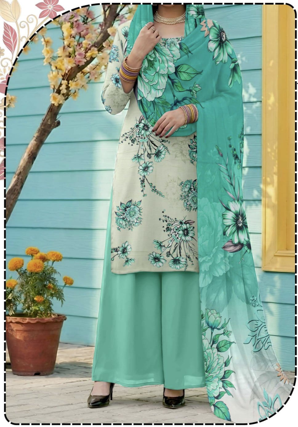 Luxury Resham Dora Bold Print 3P