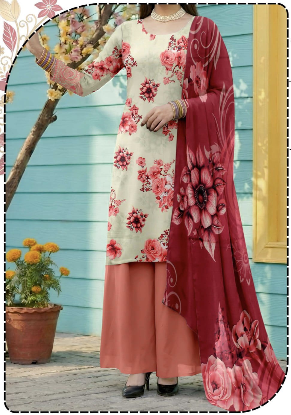 Luxury Resham Dora Bold Print 3P