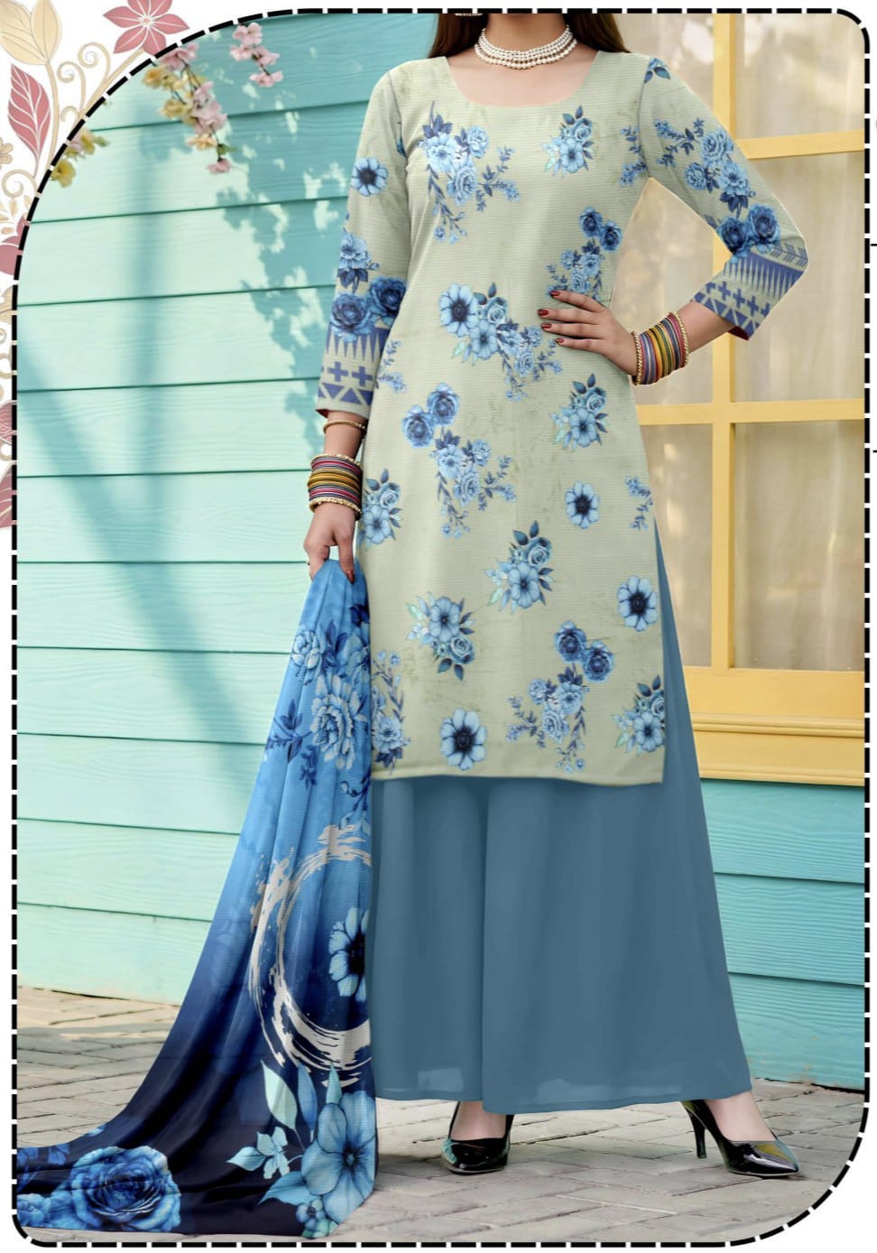 Luxury Resham Dora Bold Print 3P