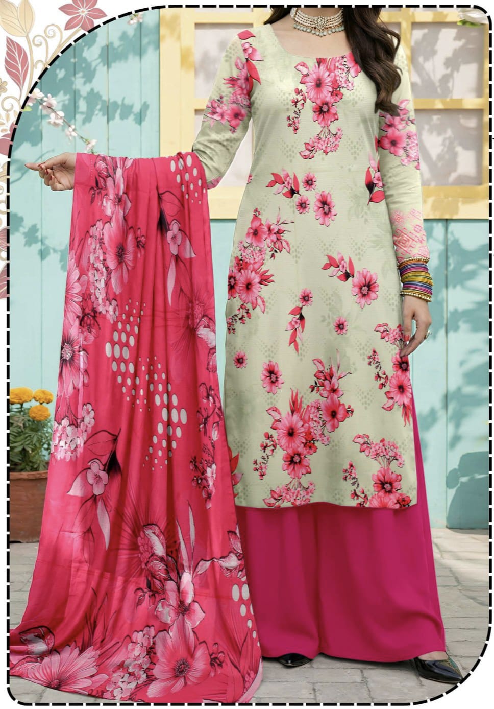 Luxury Resham Dora Bold Print 3P