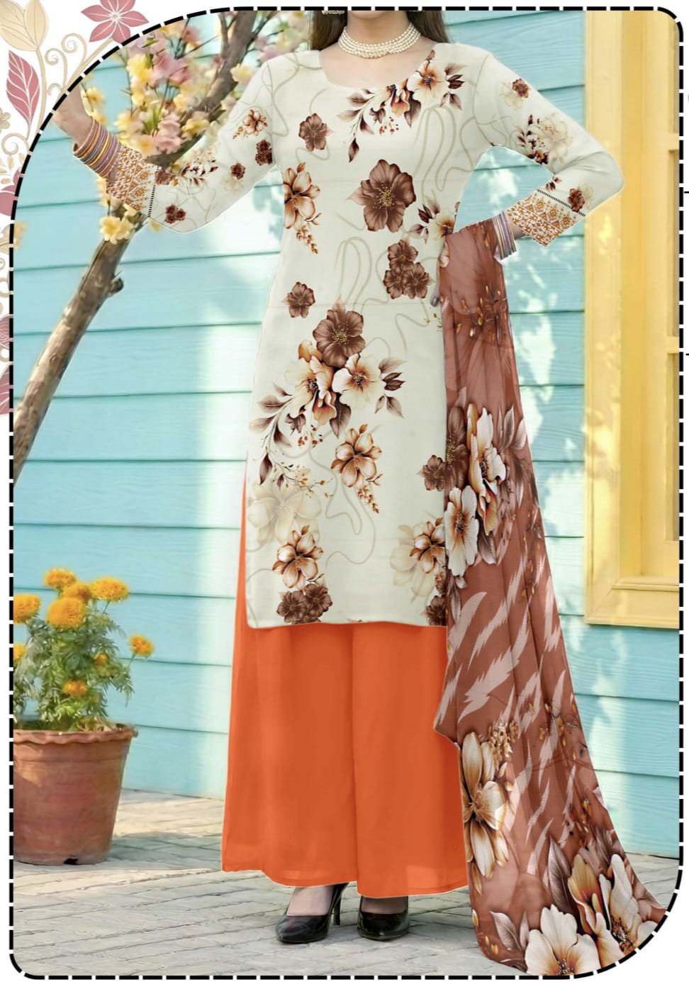 Luxury Resham Dora Bold Print 3P