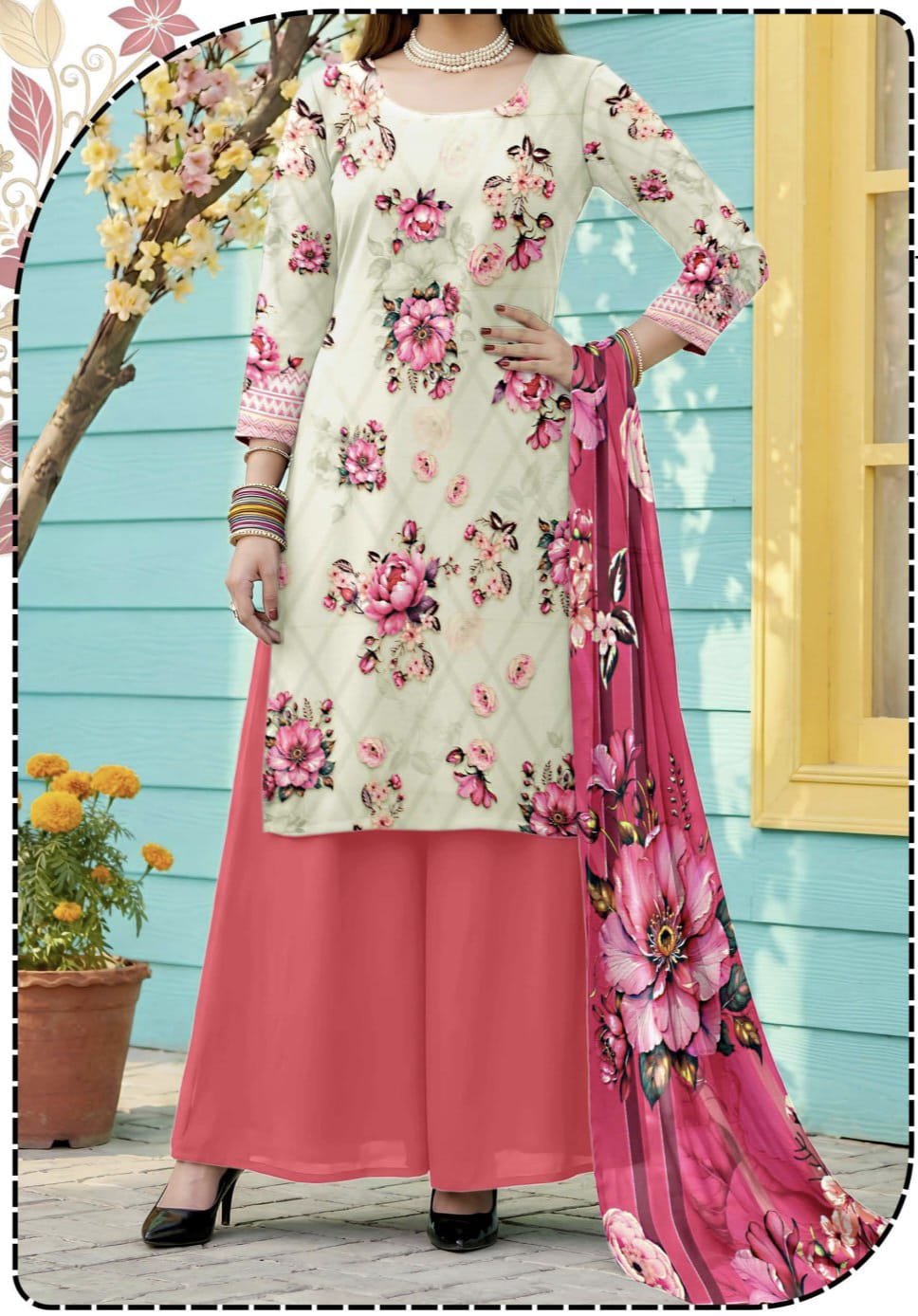 Luxury Resham Dora Bold Print 3P