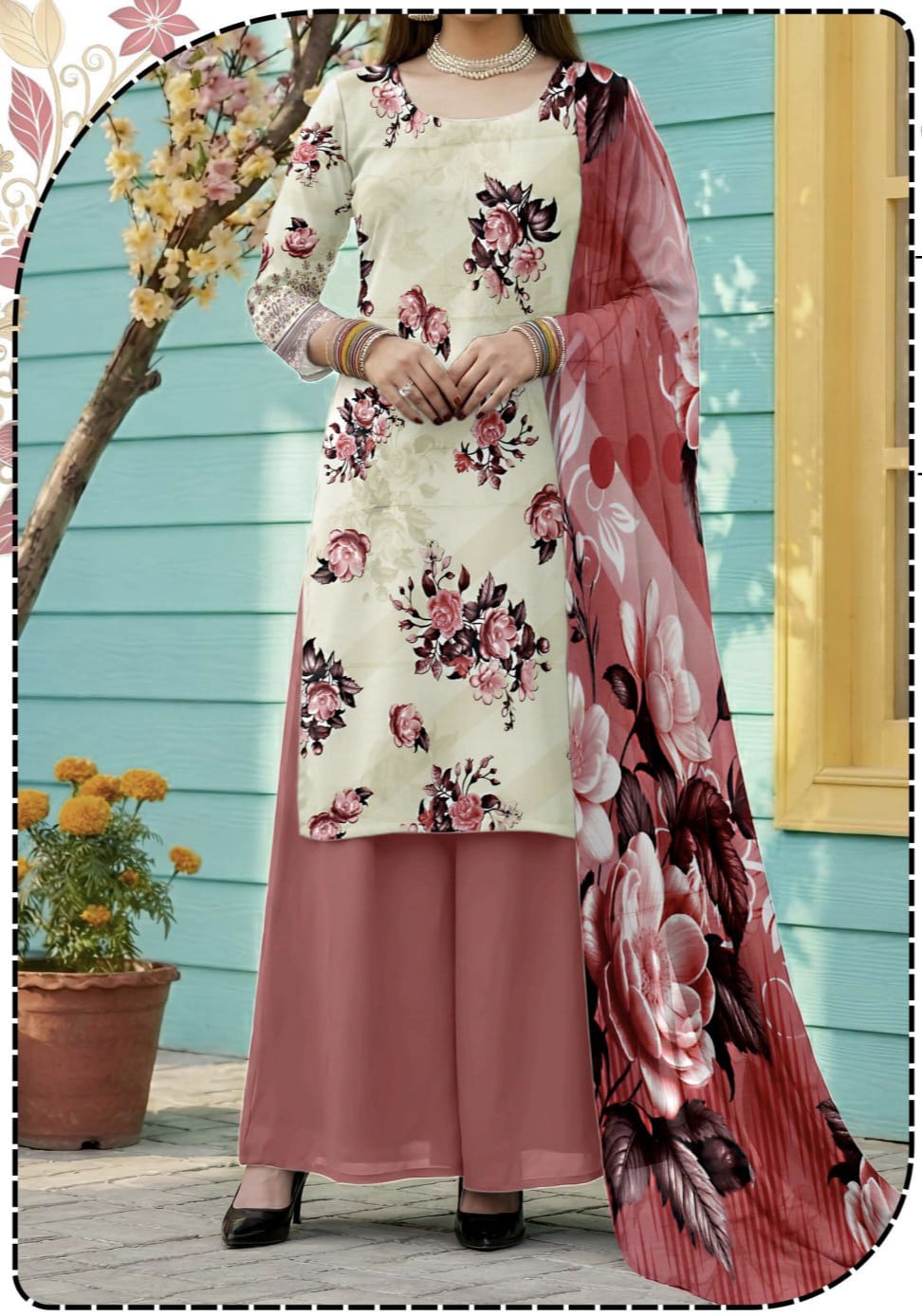 Luxury Resham Dora Bold Print 3P