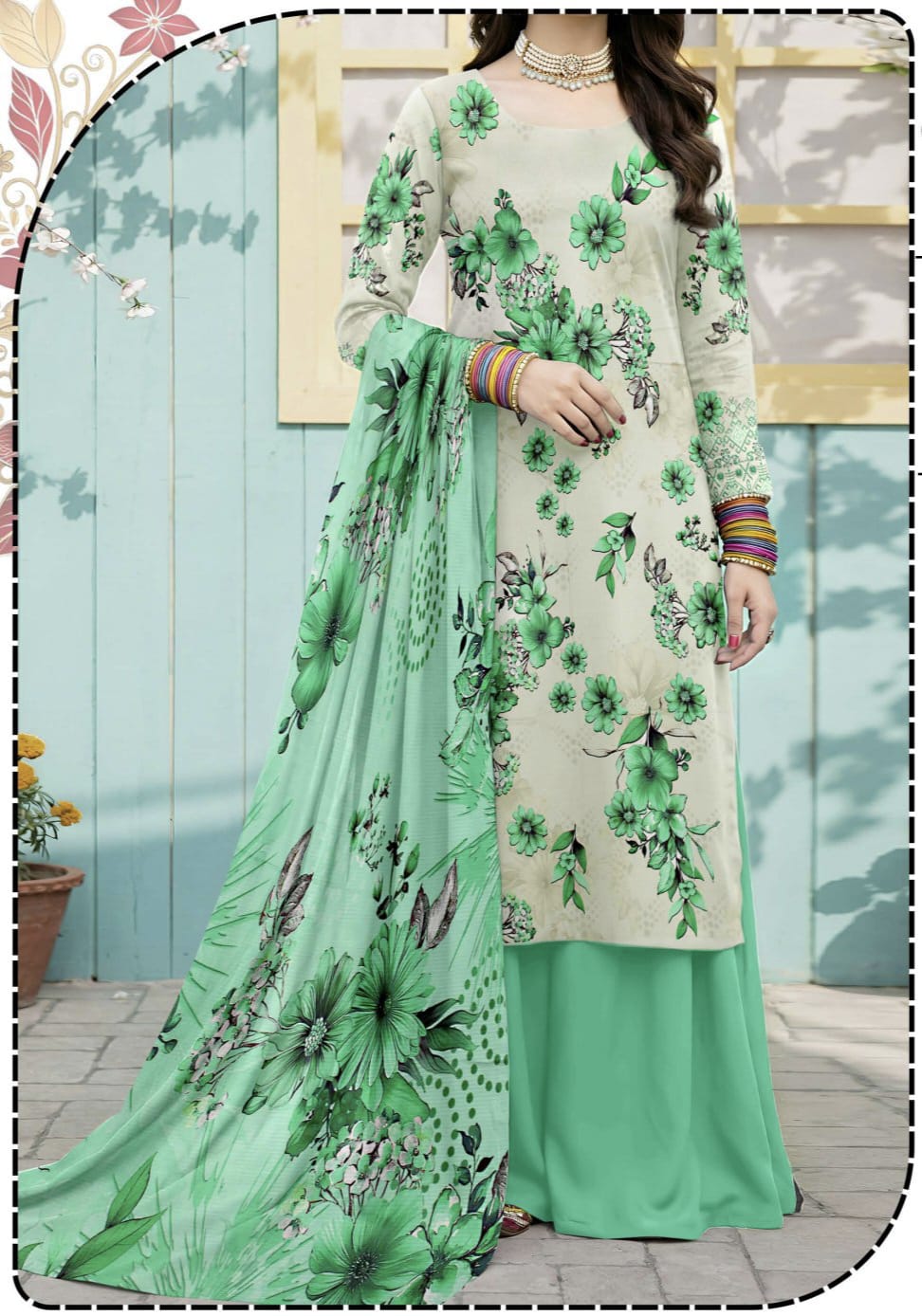 Luxury Resham Dora Bold Print 3P